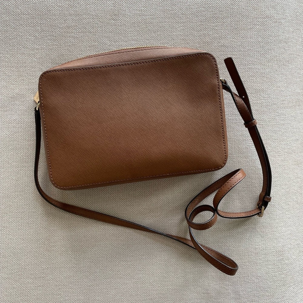 Michael kors cross bag brown leather